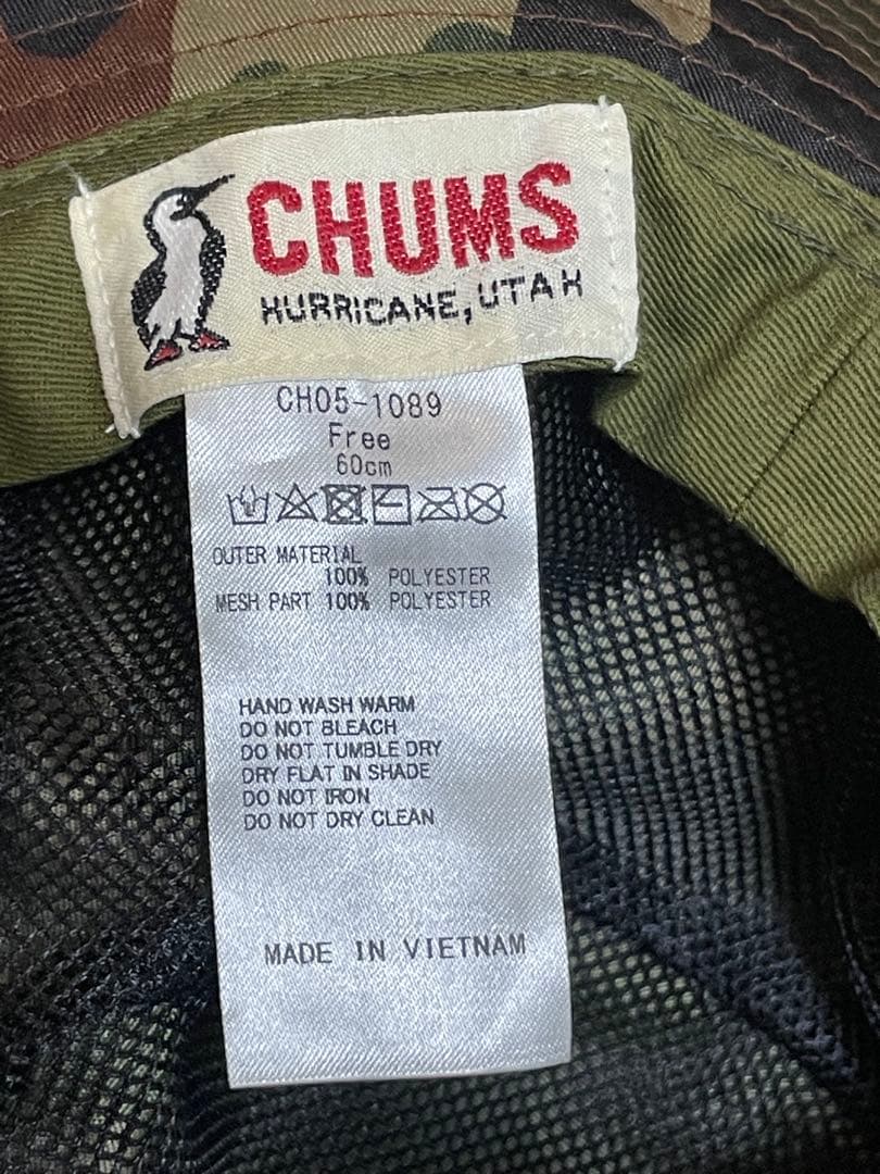 希少❗️コアマン✖︎チャムスコラボ❗️フィッシングフェスハット カモ　送料無料❗️