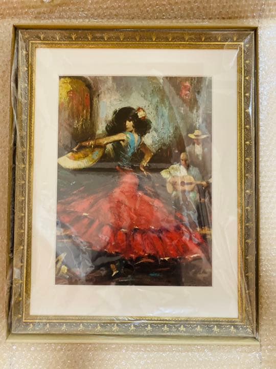 【レオニード・アフレモフ風】絵画 油絵 フラメンコ 女性