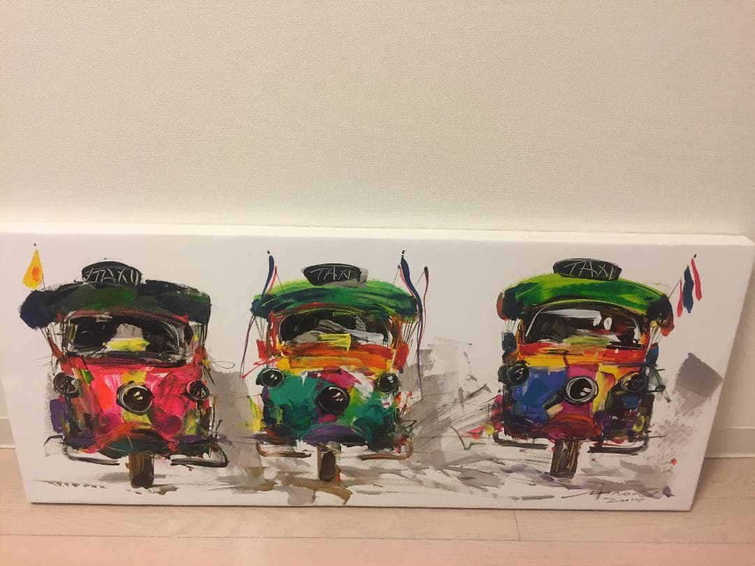 アート作品 油絵 絵画 芸術品 インテリア雑貨 タイThailand タペストリ