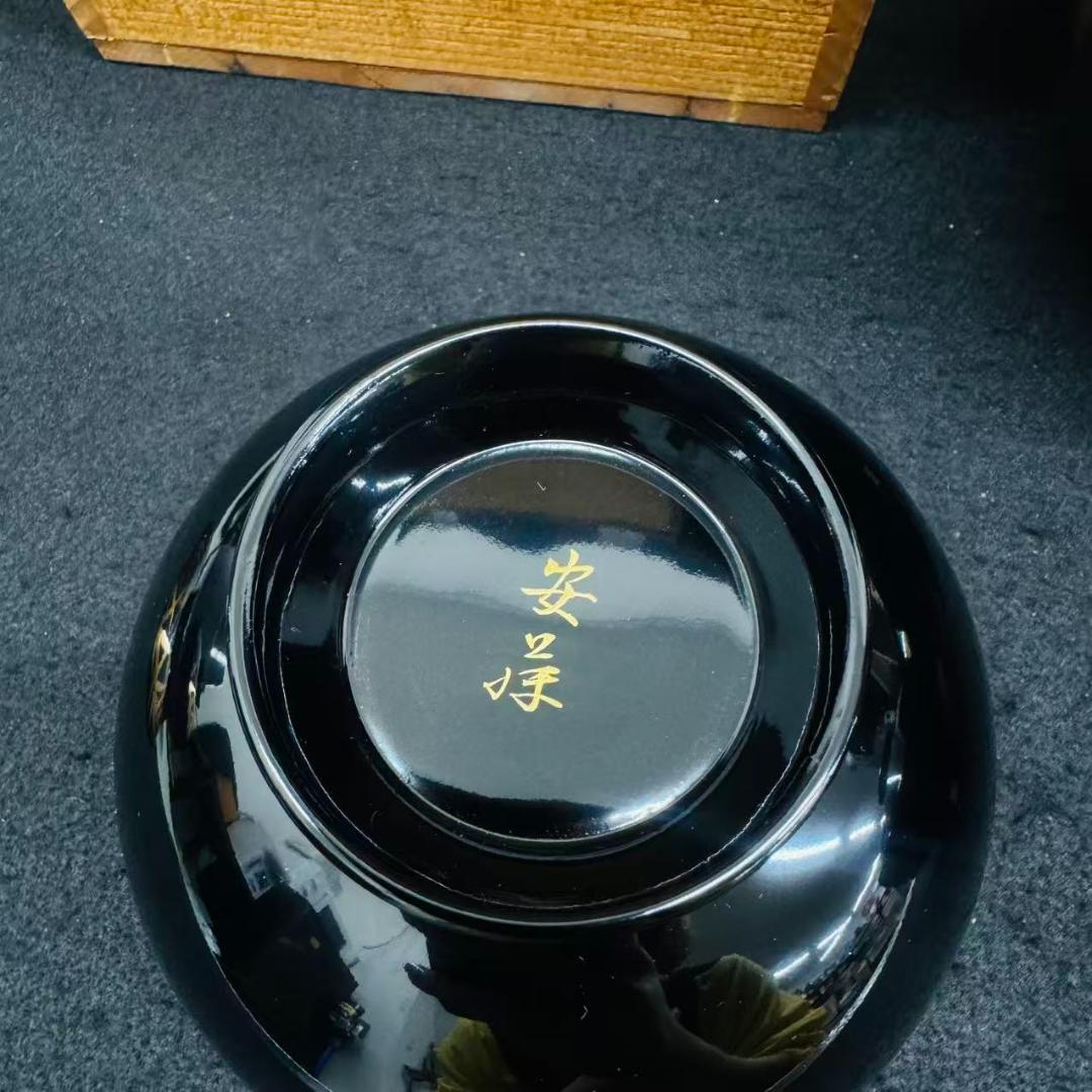 希有　美品　輪島塗　木製漆器 鷺蒔絵 吸物椀 十客12cm お正月