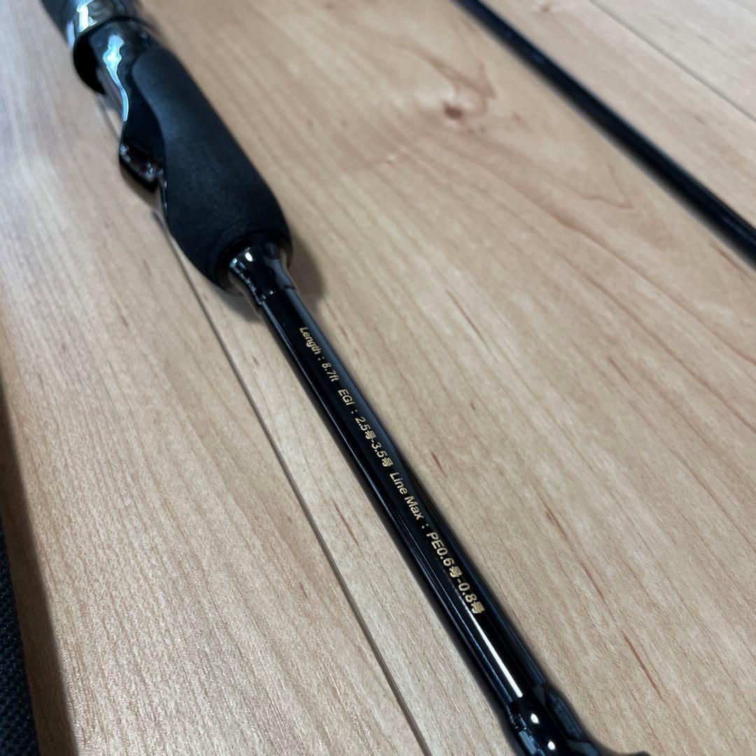 美品エギングロッド　ブラックライオン　ラーテル87