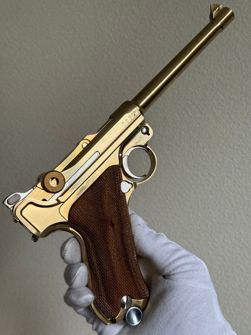 マルシン ゴールド ルガー P08 6インチ SMG 金属 モデルガン 金メッキ