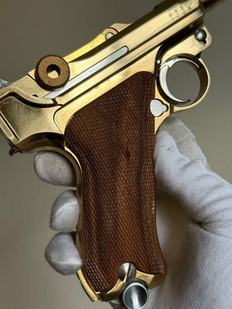 マルシン ゴールド ルガー P08 6インチ SMG 金属 モデルガン 金メッキ