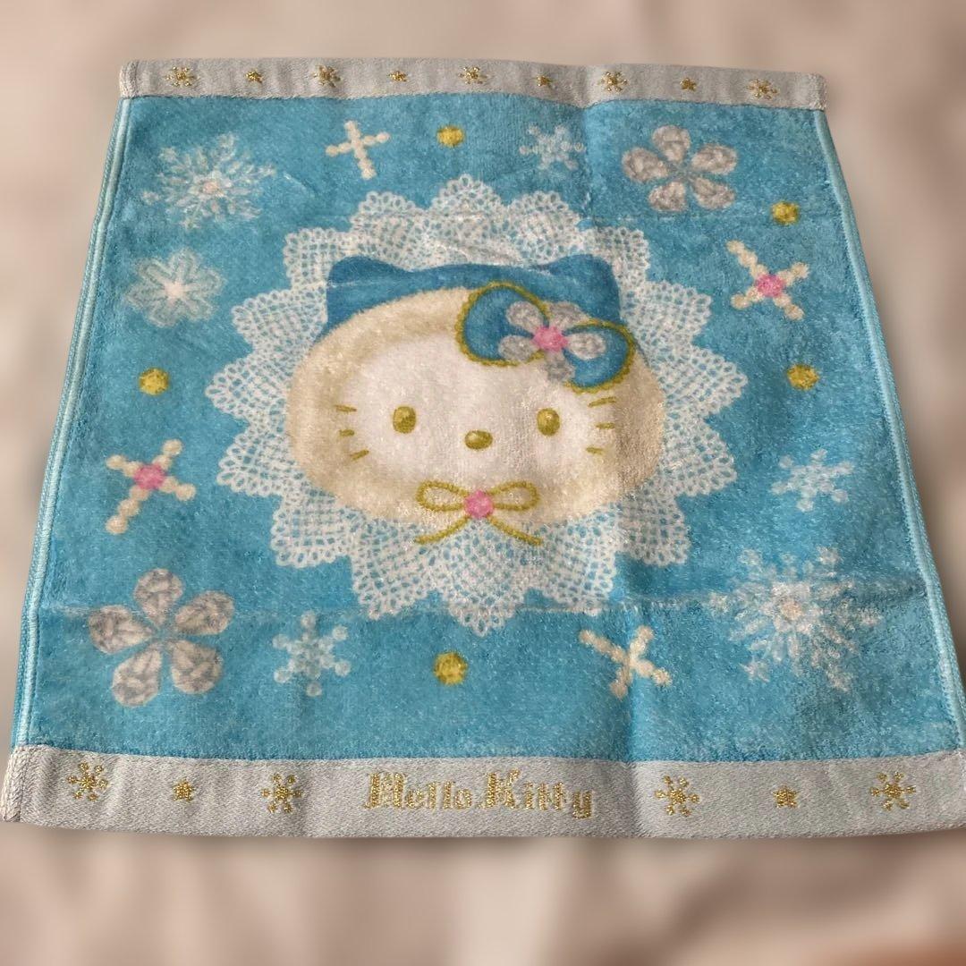 サンリオ♡ハローキティ　雪の結晶　スノーキティ　タオル　新品未使用品　希少