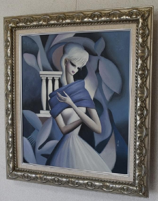 20世紀・日本の洋画家・二科展ドン　東郷青児　肉筆油彩色