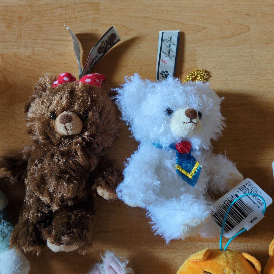 ディズニーサンリオ ぬいぐるみストラップセット髪留め クリップ