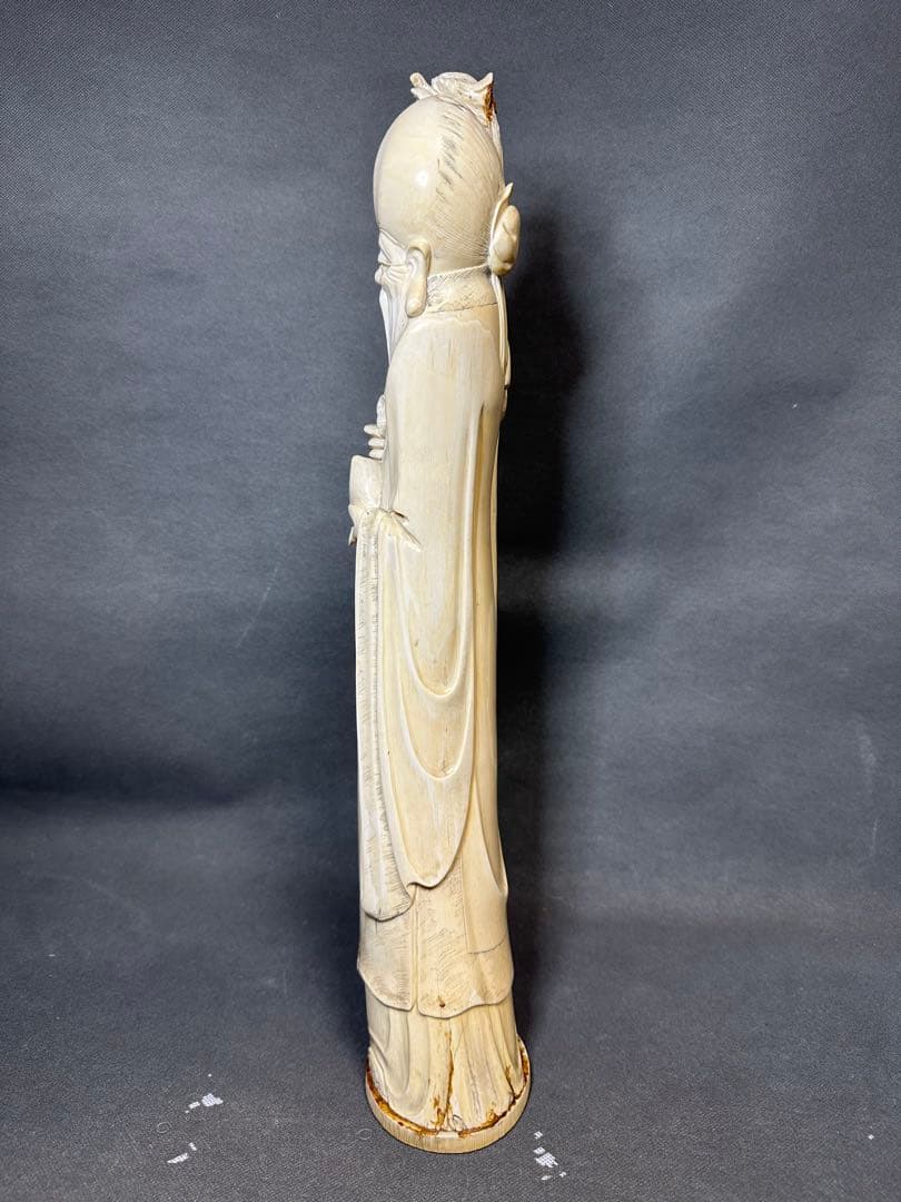 極上　寿老人　七福神　仏教美術　天然素材　置物　飾り物　古美術品　 細密細工