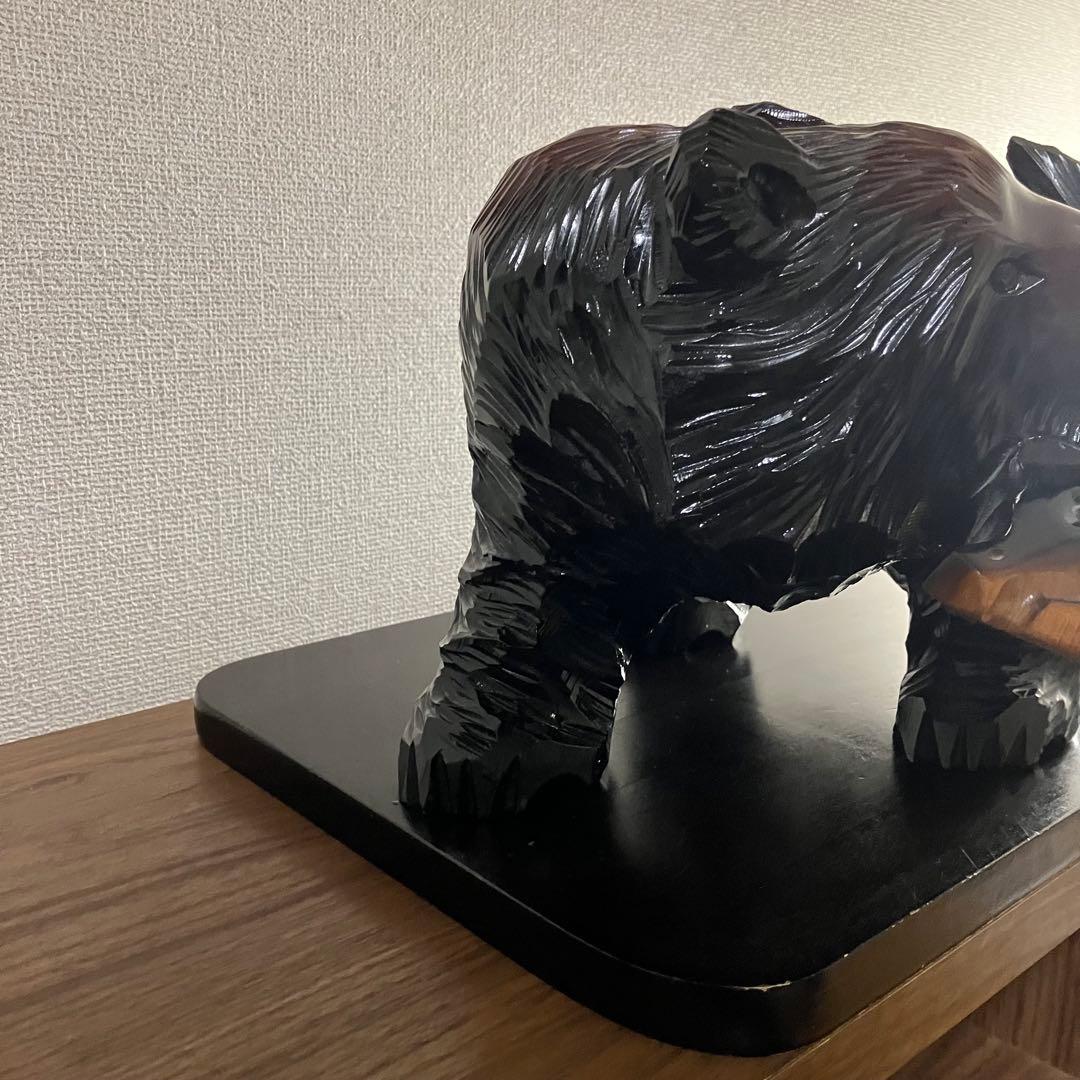 熊の木彫り・熊一刀彫北海道民芸品伝統工芸品人形郷土玩具置物古道具古物骨董