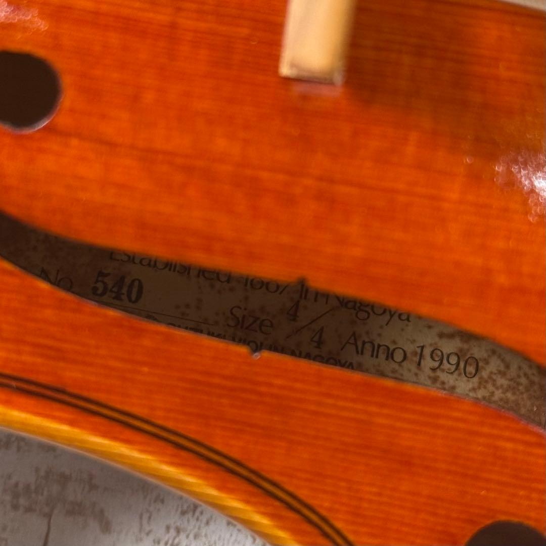 【極美品】SUZUKI NO.540 4/4 バイオリン　1990年　スズキ虎杢