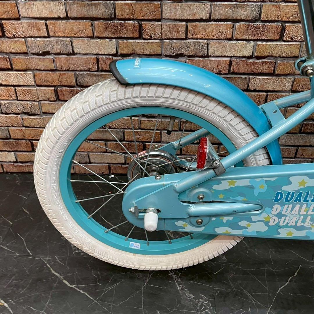 【76】子供用自転車 子供車 DUALLY 水色 16インチ シングル