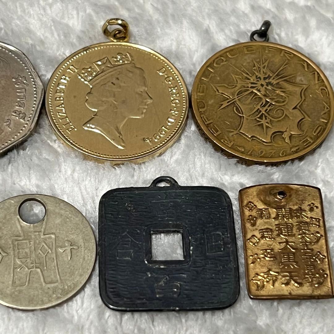 ネックレス 古銭 詳細不明 コレクション整理品 遺品整理 記念硬貨　まとめ
