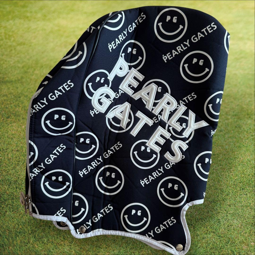 パーリーゲイツ　キャディバッグ　総柄　スタンド式　軽量　ネイビー　紺