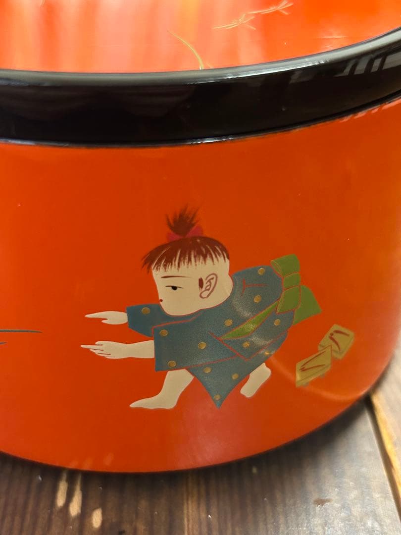 輪島塗　輪島漆器　摂田照彦　キャンディーボックス　童蒔絵　高級漆器　希少　レア