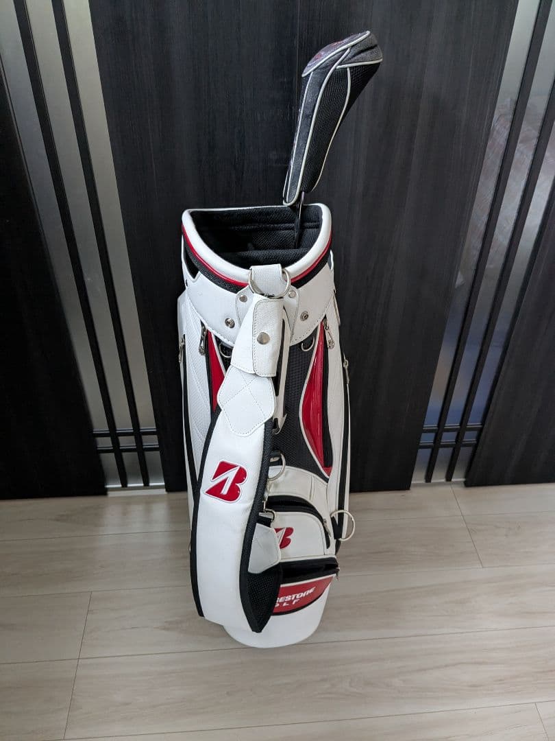 BRIDGESTONE ゴルフ キャディバッグ ホワイト/レッド