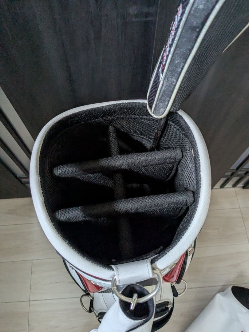 BRIDGESTONE ゴルフ キャディバッグ ホワイト/レッド