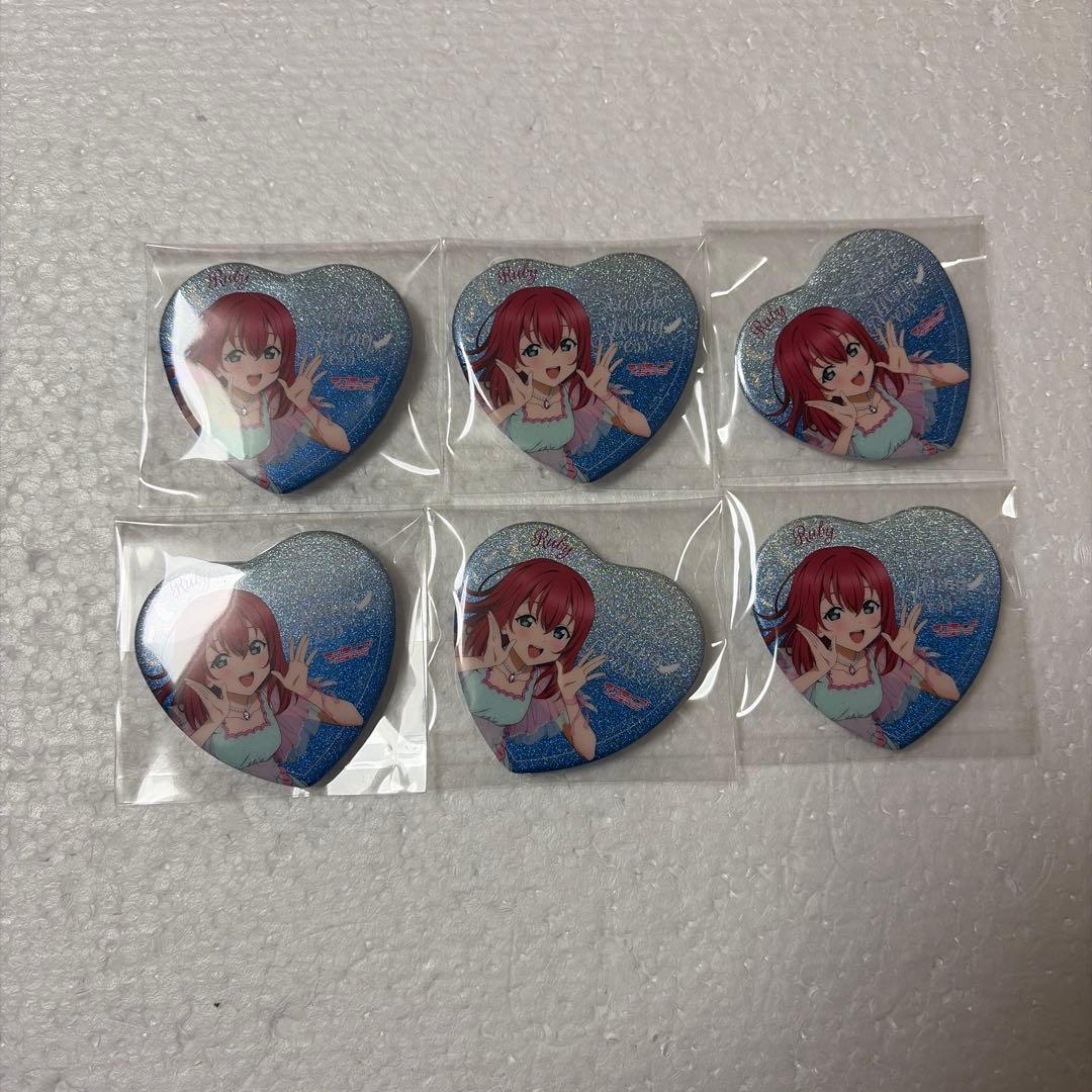 黒澤ルビィ　海のキラめき缶バッジ AqoursSeasideWingDress