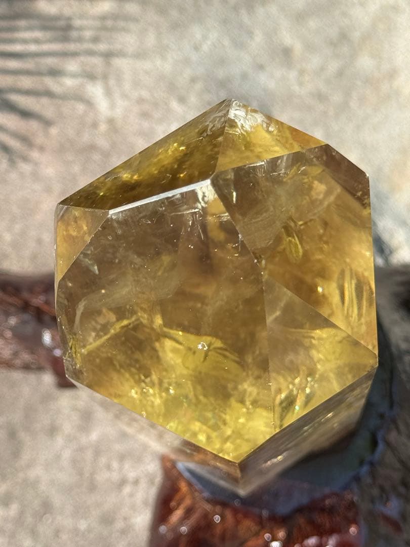 天然シトリン 六角柱