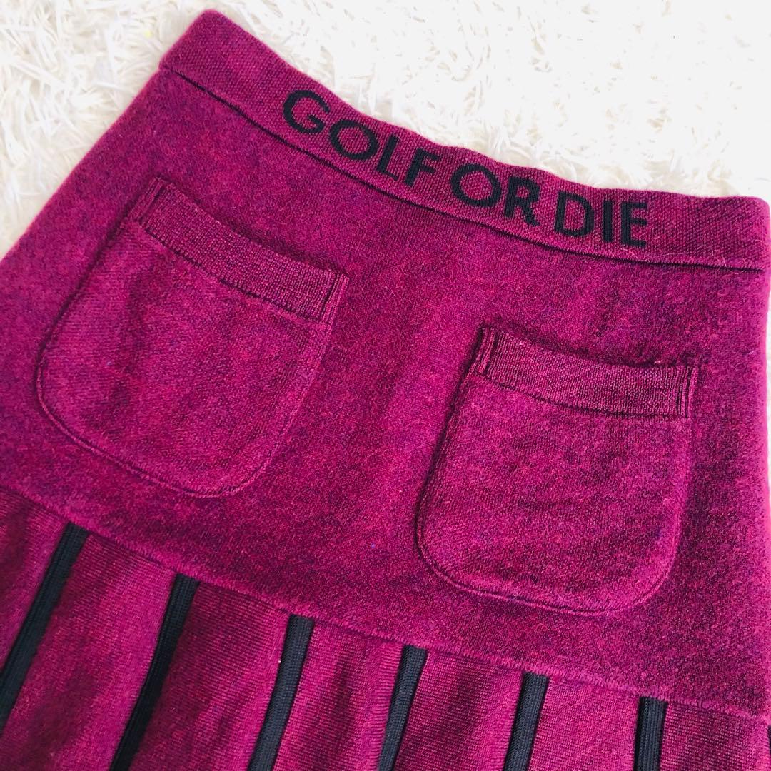 MARK AND LONA マークアンドロナ　ゴルフスカート　ニットスカート