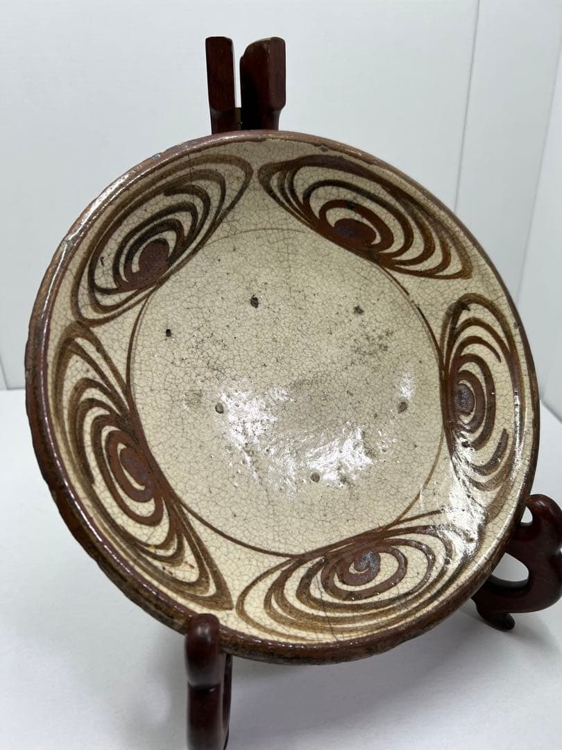 古い皿　馬の目　アンティーク　22.5cm