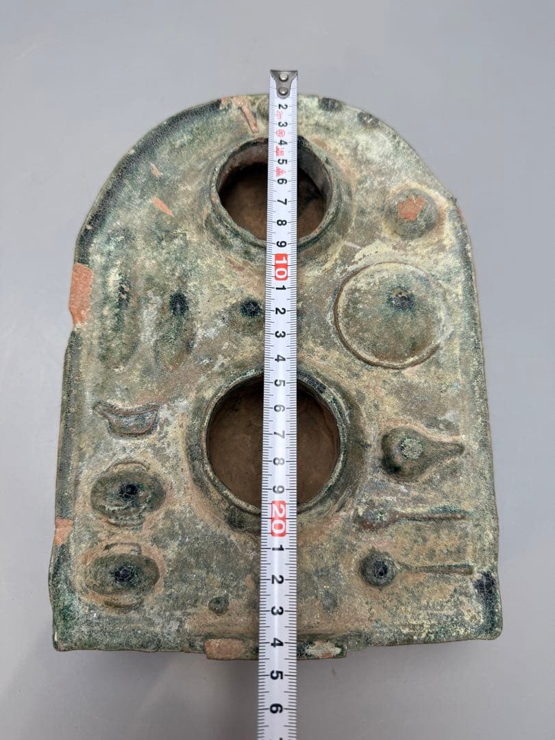 DT666 中国美術 漢緑釉 竈門 台所 置物 古陶磁