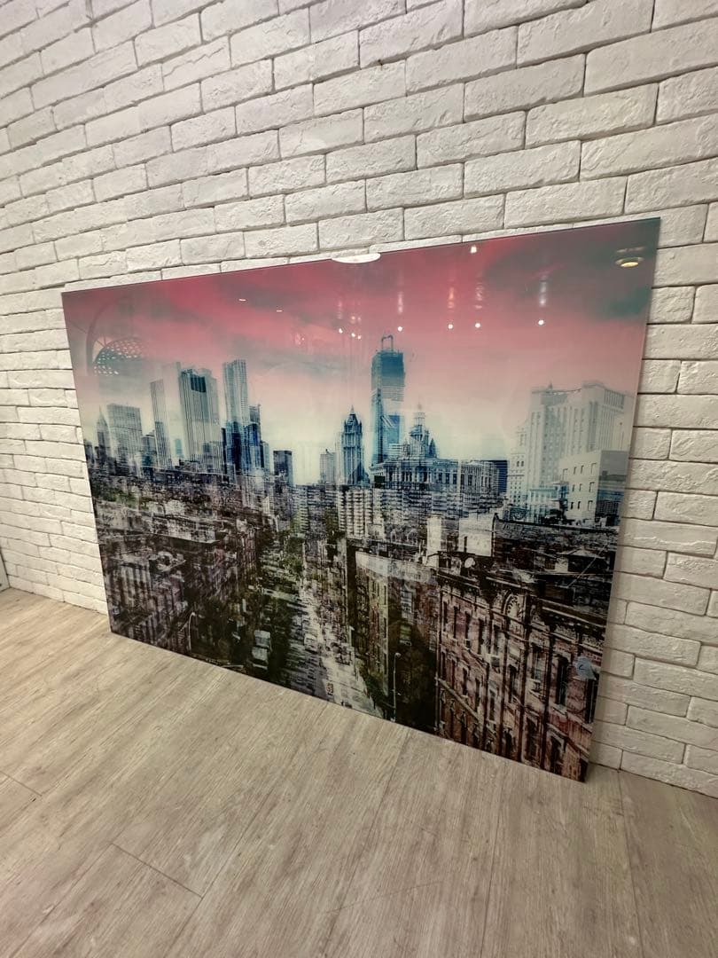 【東京都23区配送無料】定価8万円 ガラスアート 絵　ポスター　飾り　160cm