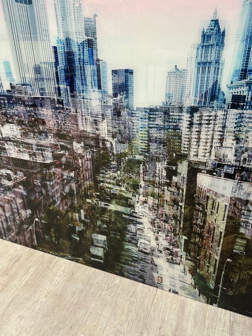 【東京都23区配送無料】定価8万円 ガラスアート 絵　ポスター　飾り　160cm