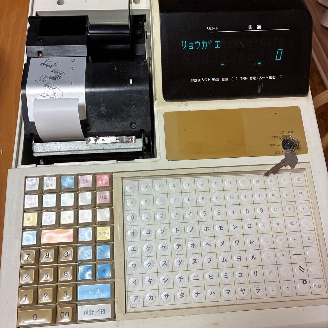 現金レジスター 新品レジロール14本付き メニューボタン機能付き