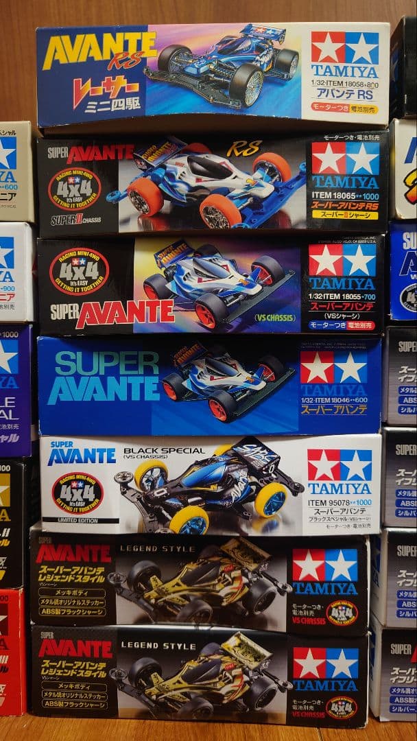 超激レア★　TAMIYA AVANTE ミニ四駆 １９種セット！アバンテ