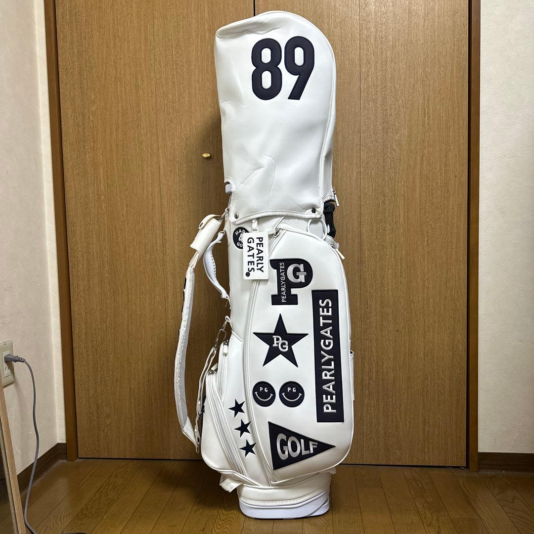 PEARLY GATES ゴルフバッグ ホワイト＋アイアンカバー付
