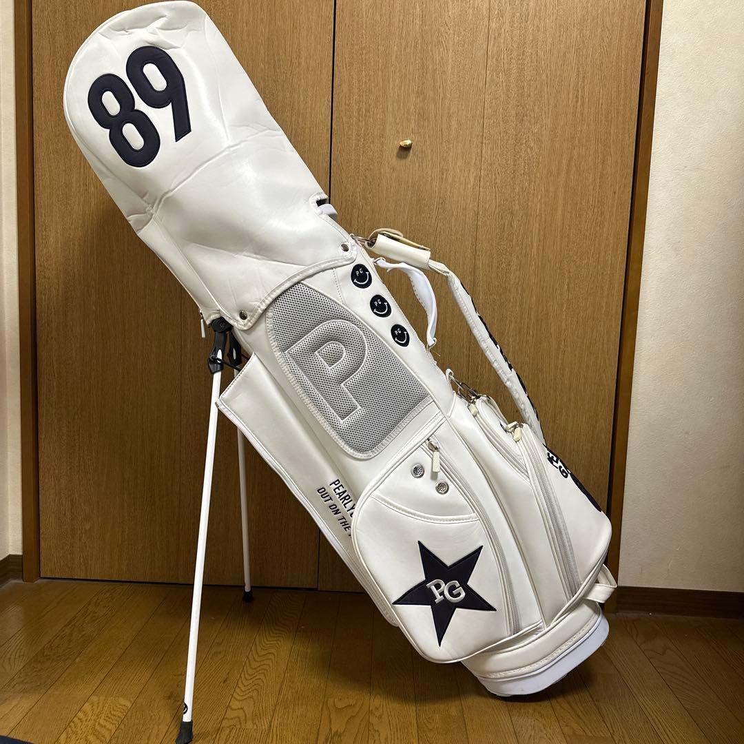 PEARLY GATES ゴルフバッグ ホワイト＋アイアンカバー付