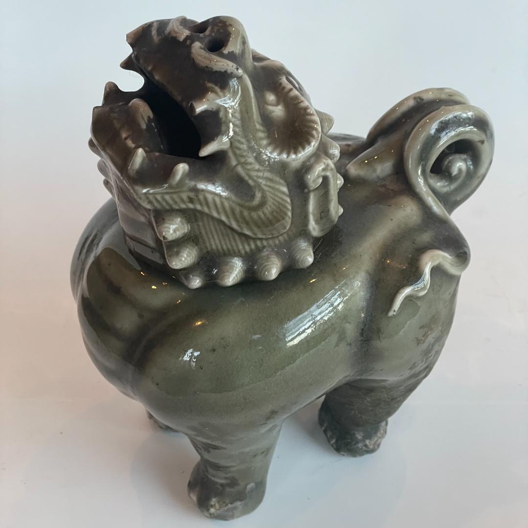 希少 三田青磁 獅子 香炉 江戸時代後期 1800年代 兵庫陶芸美術館所蔵