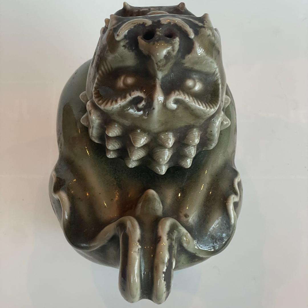 希少 三田青磁 獅子 香炉 江戸時代後期 1800年代 兵庫陶芸美術館所蔵