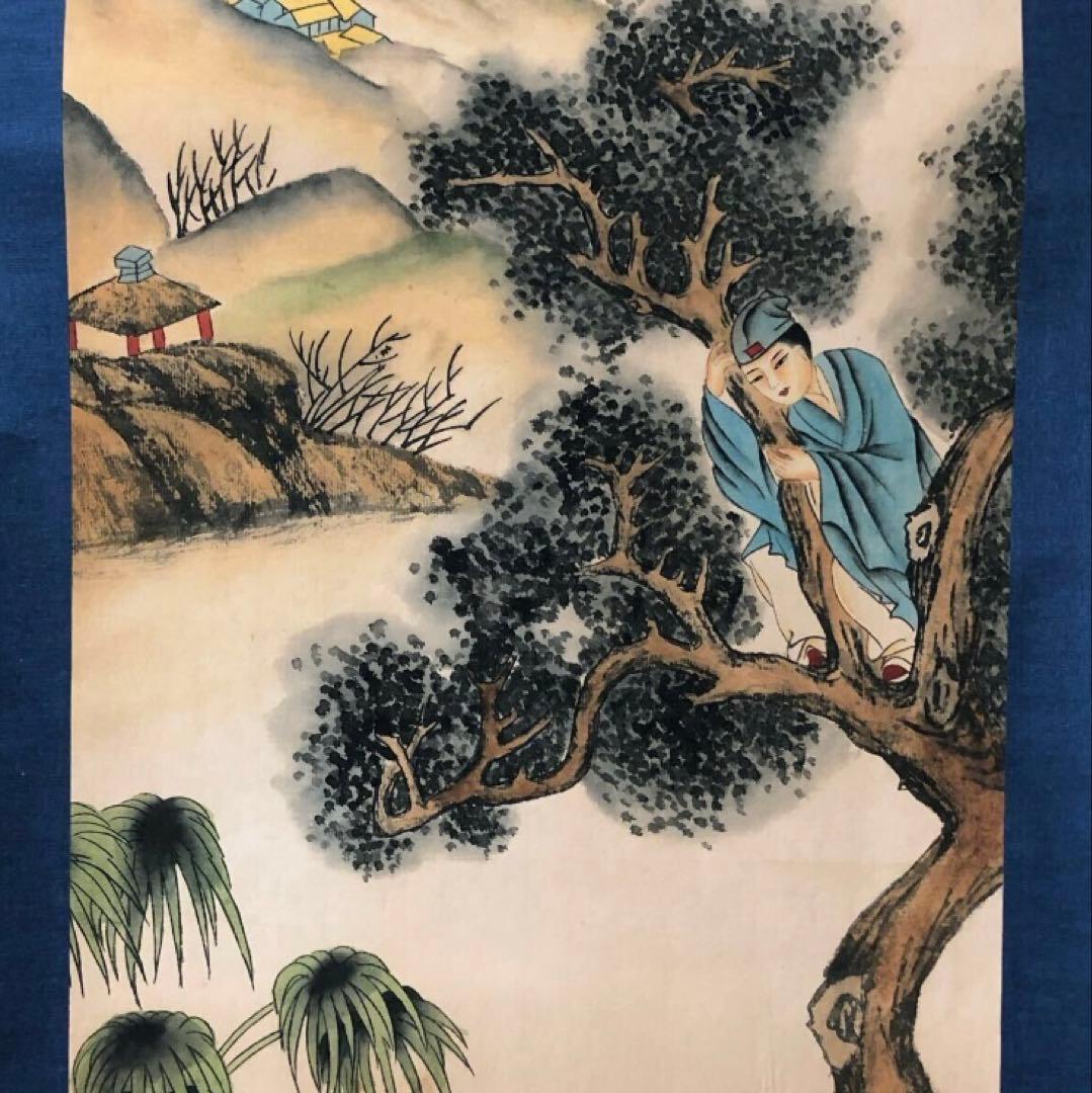 蔵出し 美術　高級品絵　巻き絵　民国時代大名家　　陳少梅 旧蔵　掛け軸4本セット