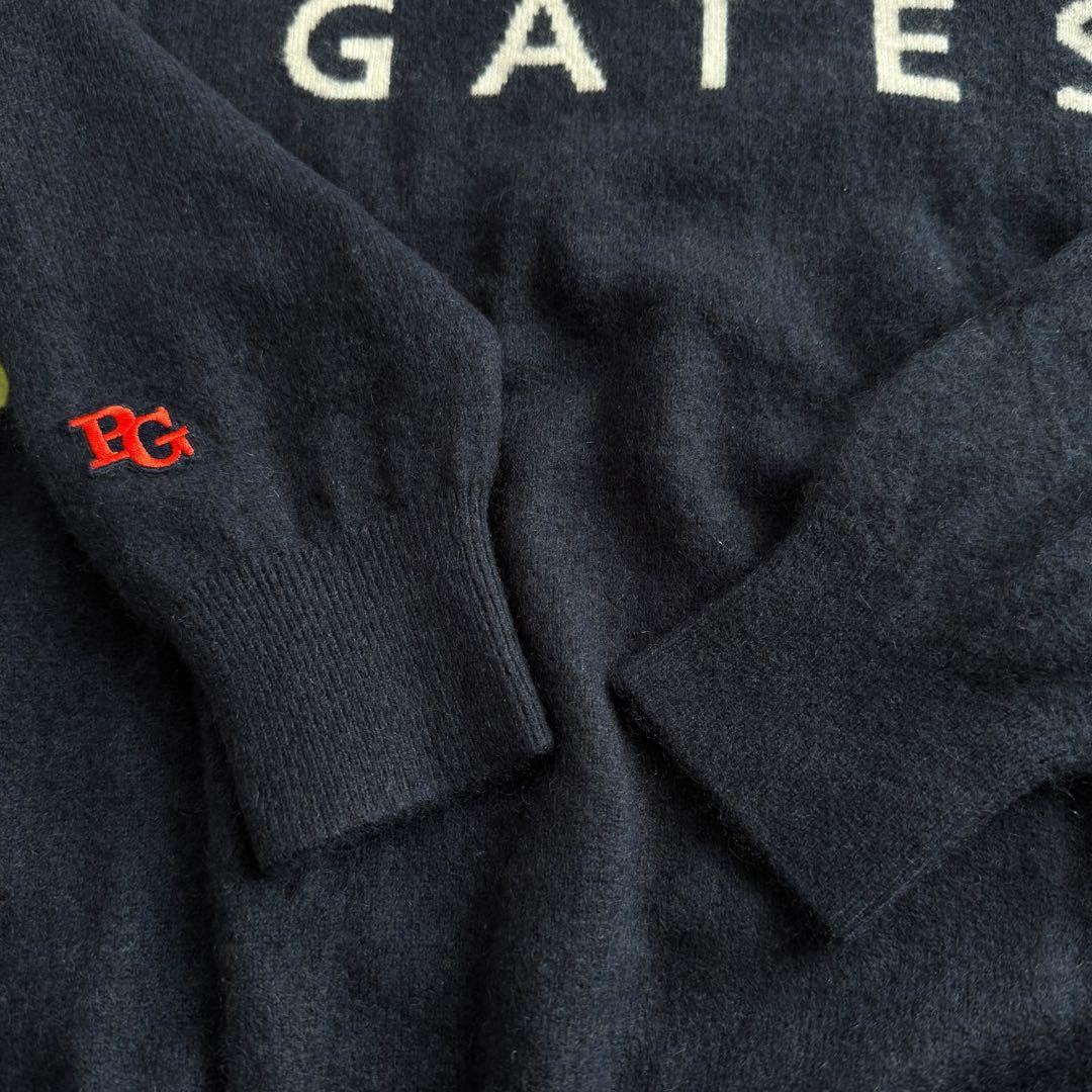 カシミヤ100% パーリーゲイツ　ニット　セーター　紺　濃紺　4 M〜L相当