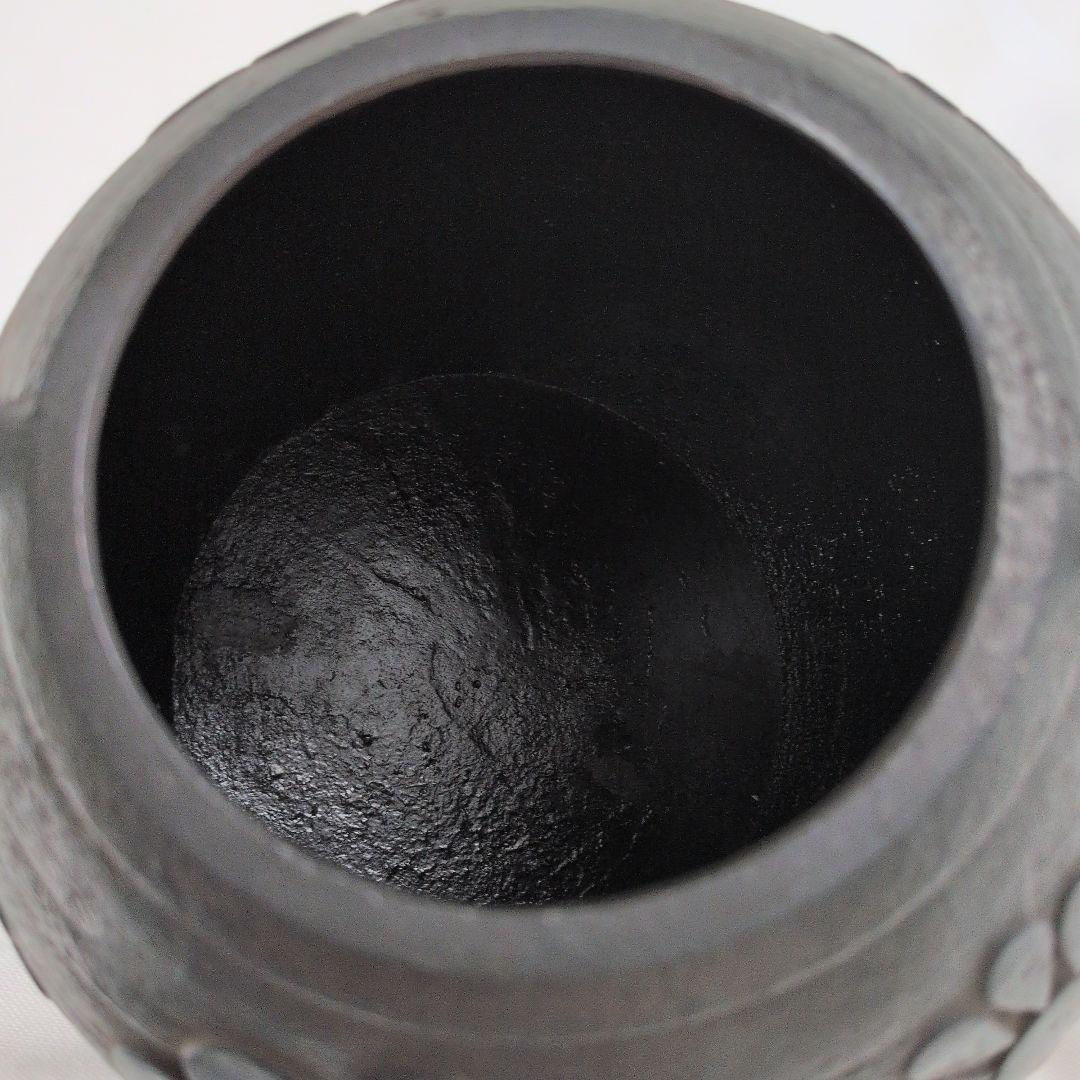 【未使用品】南部鉄器　花模様　鉄瓶