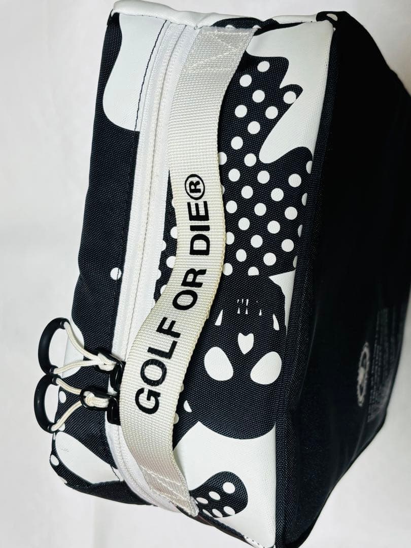 MARK&LONA マーク＆ロナ シューズケース スカル ドット柄 ブラック