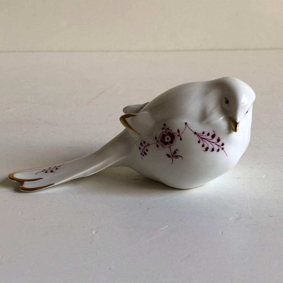 ロイヤルコペンハーゲン　バーガンディ　鳥のフィギュリン