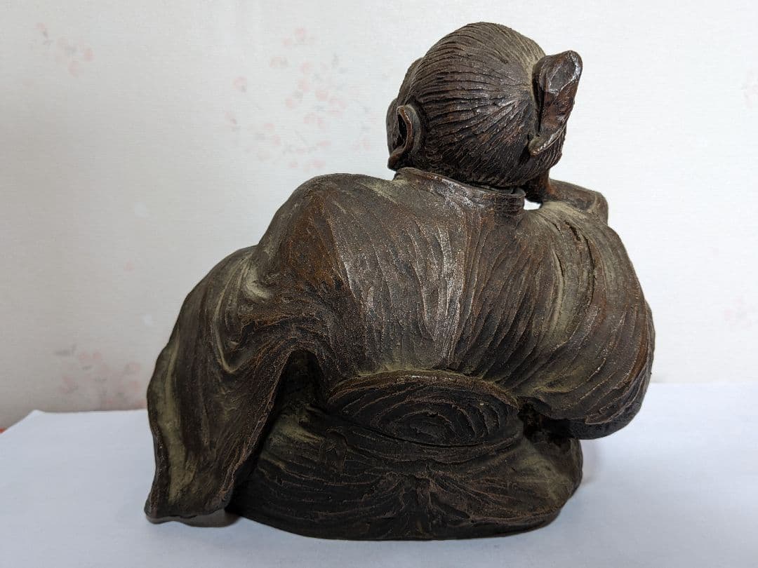 ♦明治時代 壺と老師 置物 飾り 作家物 コレクション 骨董品 アンティーク