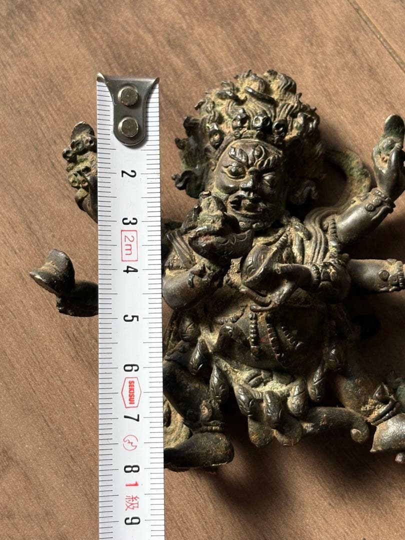 チベット仏教 マハーカーラ像　旧藏 清時代 古銅製