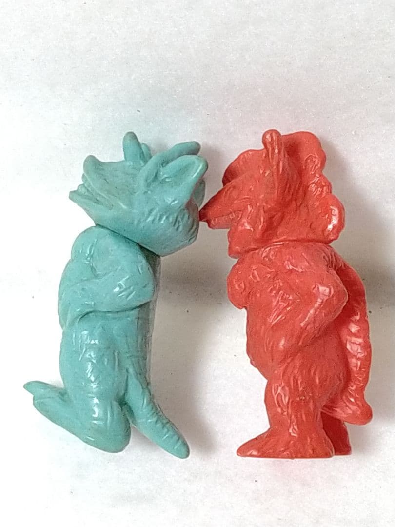 当時物 無版権 ミニソフビ 怪獣 2体セット パチ