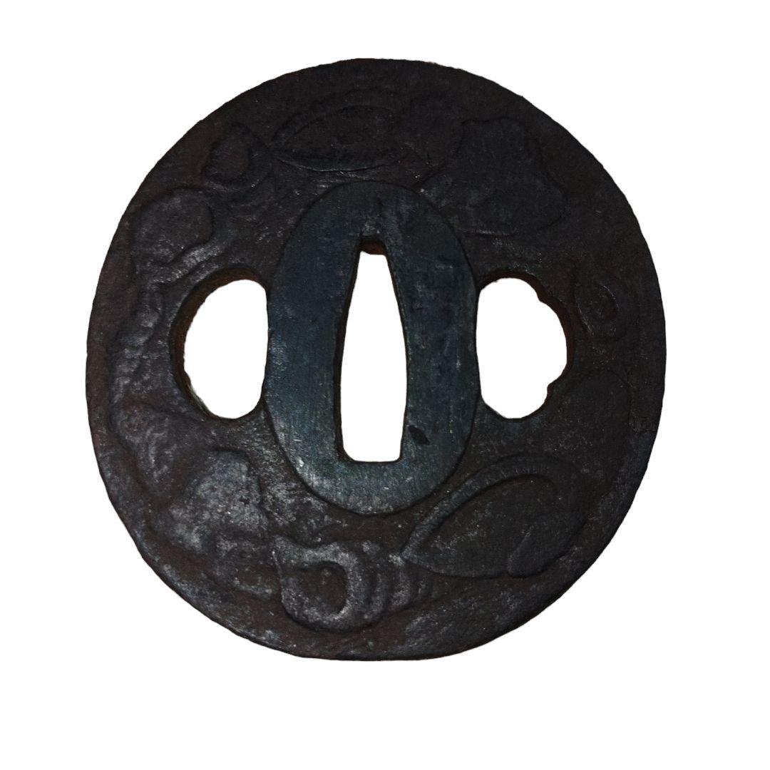 鉄地　正阿弥作　刀鐔　骨董品　武具