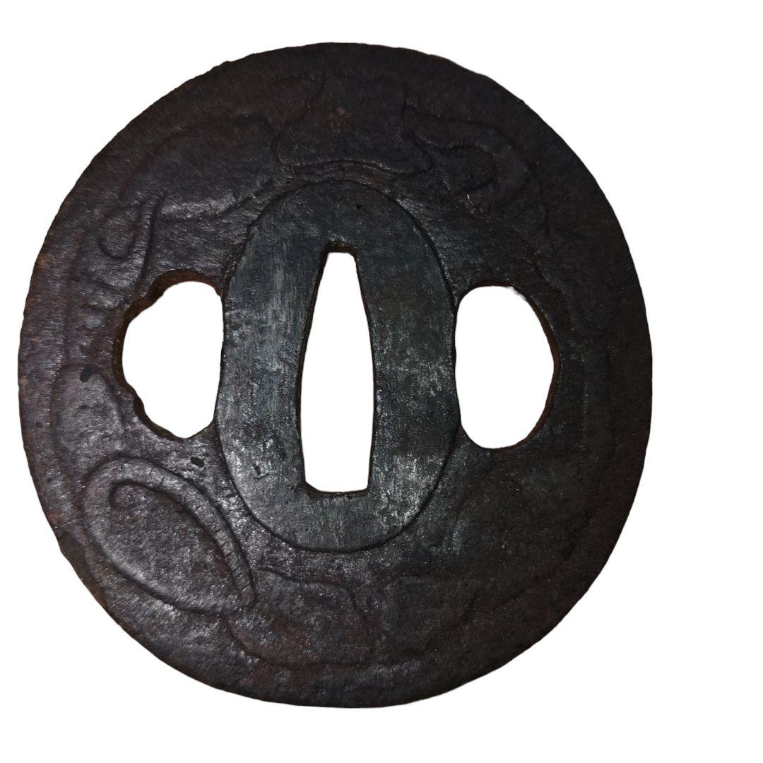 鉄地　正阿弥作　刀鐔　骨董品　武具