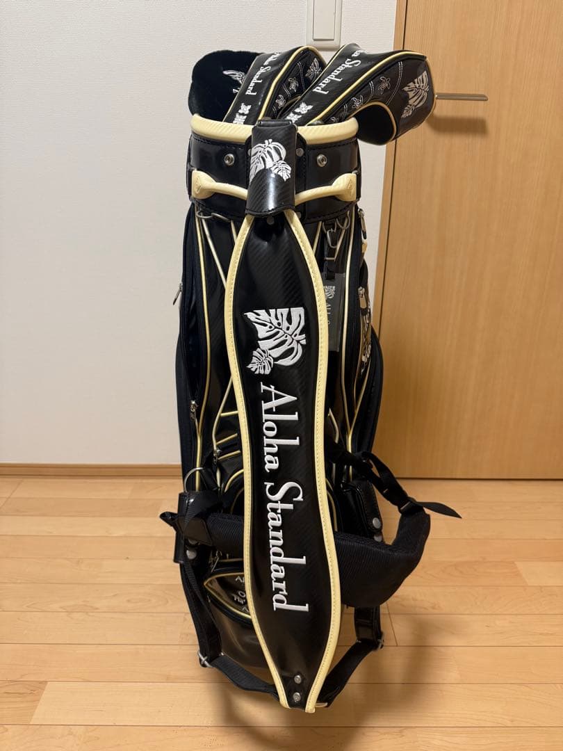値下　アロハスタンダード9.5黒ヘッドカバー付き　ツアー3点ショルダーベルト付き