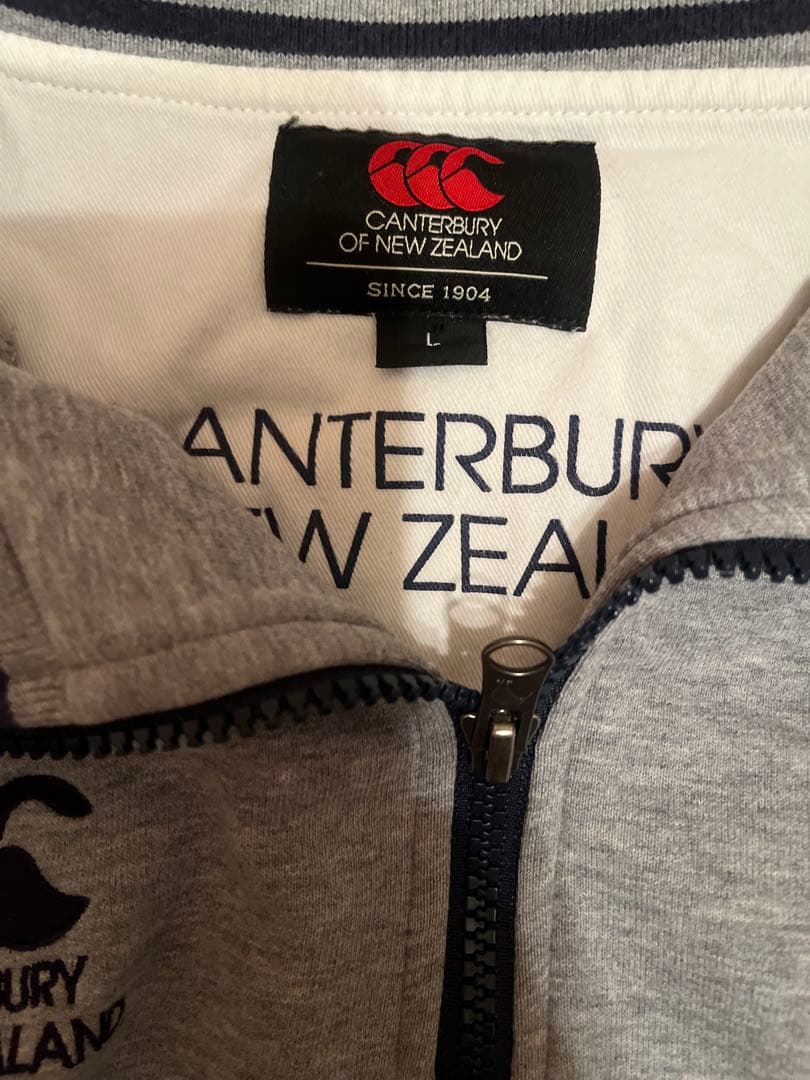 CANTERBURY グレー フリース ハーフジップ