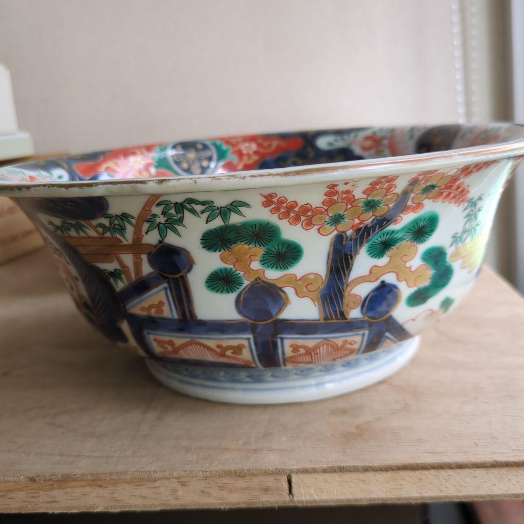 骨董 伊万里 鉢 大中小 ３つ 色絵 染錦 金彩 器 盛り鉢 美品 アンティーク