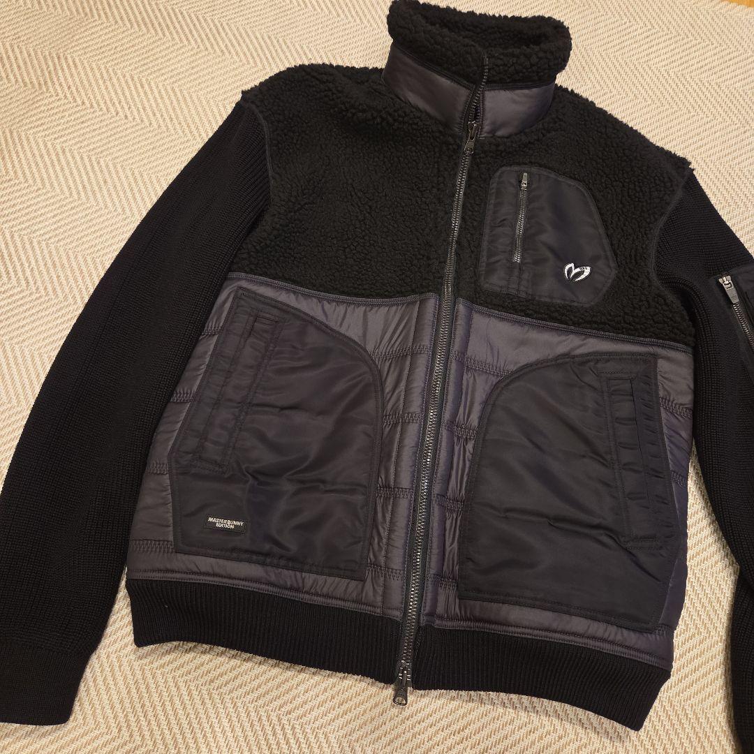 MASTER BUNNY EDITION 袖ニット切替し ボアフリース 中綿