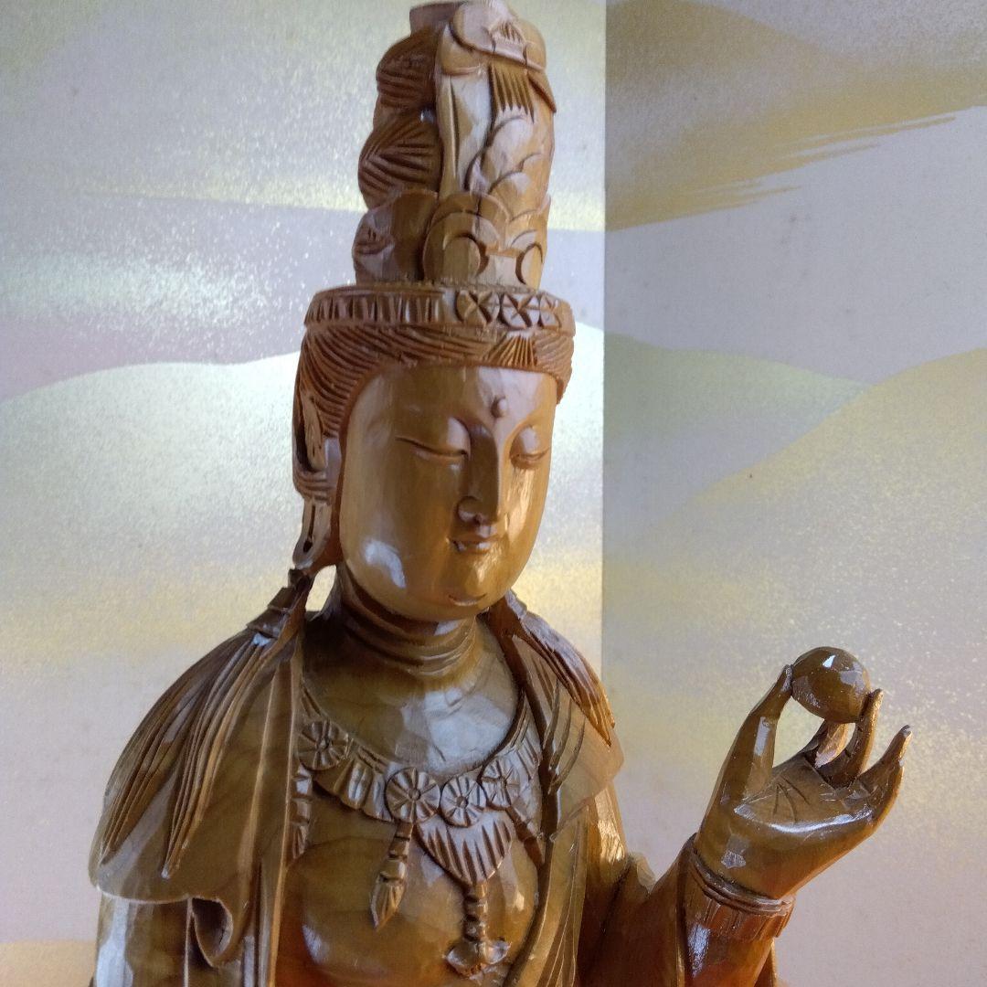 宝珠観音菩薩像　仏師63cm