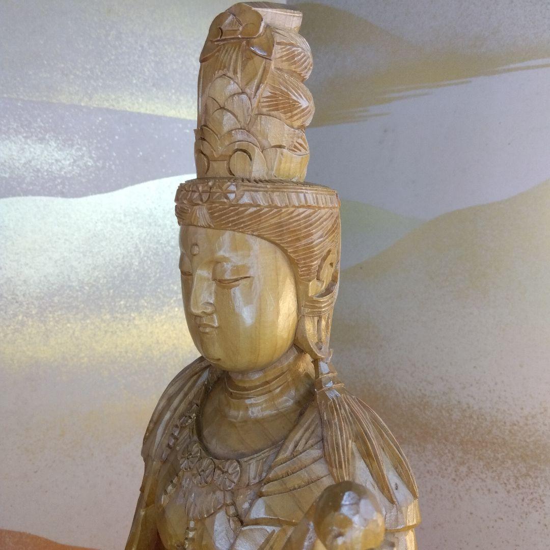 宝珠観音菩薩像　仏師63cm