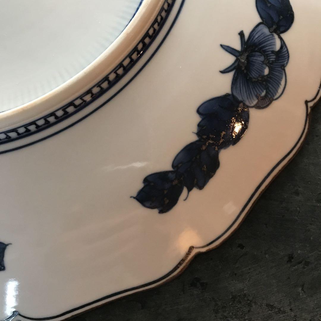 清水焼平安壱楽 祥瑞花鳥大皿