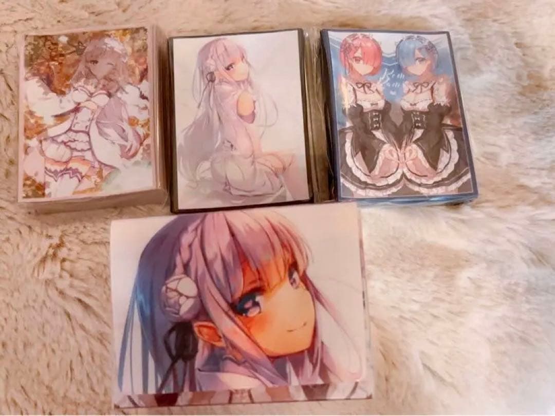 リゼロ　エミリア　レムラム　デッキケース＆スリーブセット